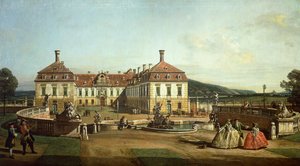 Schlosshofin keisarillinen linna puutarhan puolelta 作： Bernardo Bellotto
