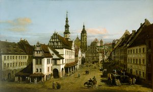 ピルナのマーケットプレイス、1764年頃 作： Bernardo Bellotto