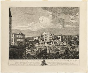 フュルステンホフ宮殿のあるピルナイッシャー郊外の遺跡 作： Bernardo Bellotto