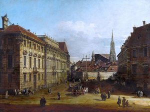 ウィーン、ロブコヴィッツ広場、1758年から1761年 作： Bernardo Bellotto