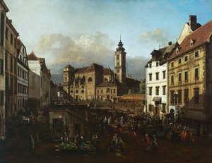 南東から見たフライウンスクエア 作： Bernardo Belotto Canaletto