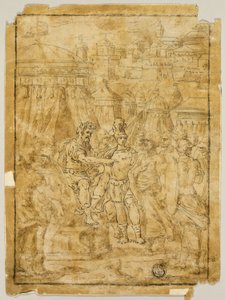 エルサレム解放の場面の挿絵 (Gerusalemme Liberata) 作： Bernardo Castello