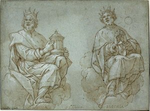 ユダの二人の王。 ヨシヤとヒゼキヤ 作： Bernardo Castello