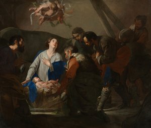 羊飼いの礼拝、1650年頃 作： Bernardo Cavallino