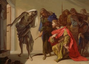 ソールとエンドアの魔女。 1650-56年頃 作： Bernardo Cavallino