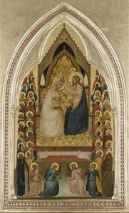天使と聖人との聖母の戴冠式、1340-5年頃（ポプラの木のテンペラ） 作： Bernardo Daddi