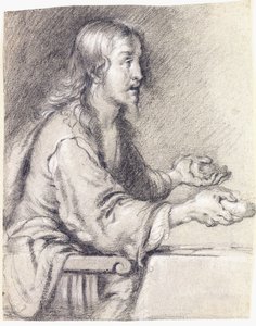 パンを提示するエマオの晩餐のキリスト 作： Bernardo Strozzi