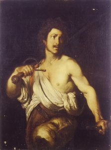 ゴリアテの頭を持つデビッド、c。 1635年 作： Bernardo Strozzi