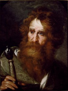 ベルナルド・ストロッツィ（1581-1644）の聖パウロ像 ジュネス・ガレリア・ディ・パラッツォ・ロッソ 作： Bernardo Strozzi