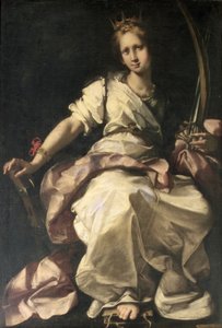 アレクサンドリアの聖カタリナ 作： Bernardo Strozzi