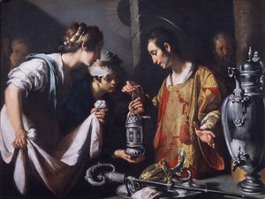 教会の富を分配する聖ローレンス 1625年頃 油彩・カンヴァス 作： ベルナルド・ストロッツィ