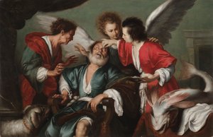 トビットの癒し、c。 1625年。 作： Bernardo Strozzi
