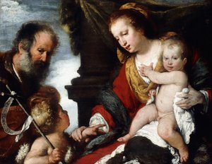 乳幼児の聖家族 作： Bernardo Strozzi