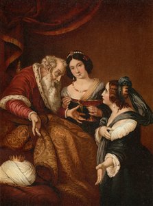 エスターは慈悲のためにアハスエロスを懇願する 作： Bernardo after Strozzi