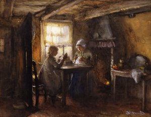 静かな午後、 作： Bernardus Johannes Blommers or Bloomers