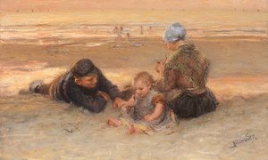幸せな家族 作： Bernardus Johannes Blommers or Bloomers