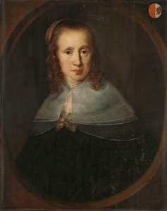 ディーニャ・デ・マエツの肖像画。 フランソワ・ライデッカーの最初の妻 作： Bernardus Swaerdecroon