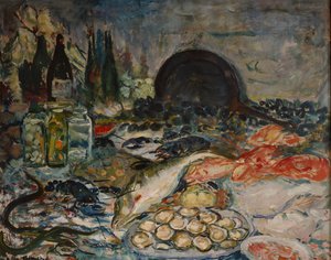 Nature Morte (キャンバスに油彩) 作： Bernhard Dorotheus Folkestad