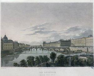 ポンまたはパステルレデザール、パリ、1832年（カラー彫刻） 作： Bernhard Schmidt