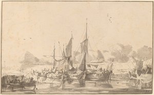 ユトレヒトの運河、1771 年、1787 年に出版。 作： Bernhard Schreuder