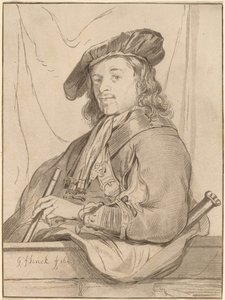パラペットの男、1773年、1774年に出版。 作： Bernhard Schreuder