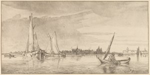 町のある川、1775年。 作： Bernhard Schreuder