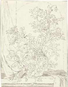 ニッチ用の花瓶と花 作： Bernhard Schreuder