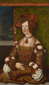 ビアンカ マリア スフォルツァの肖像 1472 ～ 1510 年、年頃。 1505-1510。 作： Bernhard, Strigel