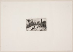 かごを運ぶ女性のいる風景。 カレンからのパーティー 作： Bernhard Ulrik Middelboe