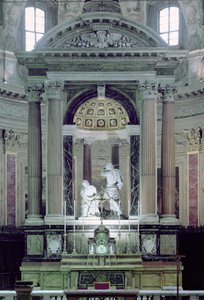 セントポール（大理石）の殉教を示す高祭壇のビュー 作： Bernini Algardi A. and Bitonto