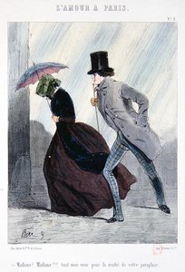 パリの恋」1840年頃（カラーリトグラフ） 作： Berr Berr