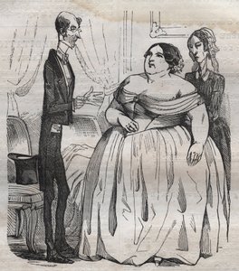 Des Gourmands - obesity and skinny - Jean Anthelme Brillat Savarin (Brillat-Savarin)の「La Physiologie du gout」に掲載された彫刻。 作： Bertall