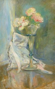 ピンクのアネモネ、1891年。 作： Berthe Morisot