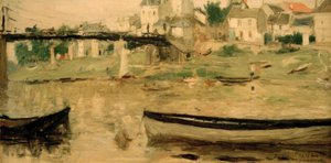 セーヌ川のボート 作： Berthe Morisot