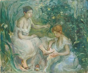 浴;ベイン、1894 作： Berthe Morisot