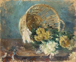 菊または転覆バスケット、1885 作： Berthe Morisot
