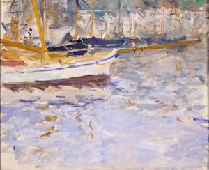ニースの港 作： Berthe Morisot