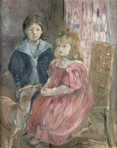 画家のいとこ、ガブリエルトーマスの子供、チャーリーとジーニートーマスの二重の肖像画、1894