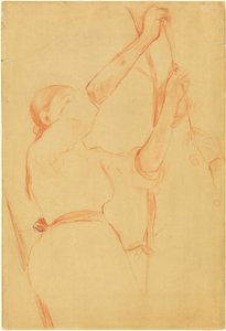 さくらんぼを摘む女の子 作： Berthe Morisot