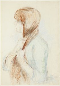 髪を編む少女 (La Natte) 作： Berthe Morisot