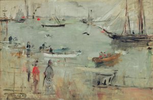 ワイト島のハーバーシーン 作： Berthe Morisot