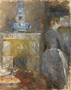 ダイニングルーム;食堂では、1880 作： Berthe Morisot