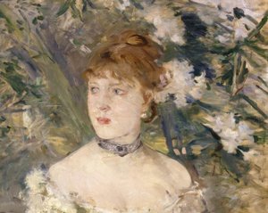 社交の若い女性 作： Berthe Morisot