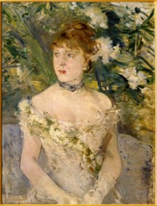 社交の若い女性 作： Berthe Morisot
