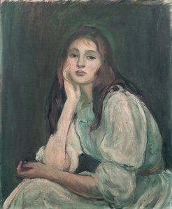 Julie Daydreaming Julie dreamer、1894 作： Berthe Morisot