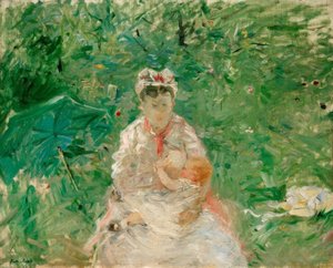 看護師と赤ちゃん 作： Berthe Morisot