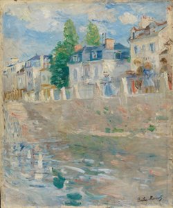 ブジバルのセーヌ川岸で 作： Berthe Morisot