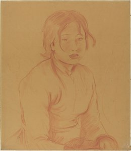 田舎娘 作： Berthe Morisot