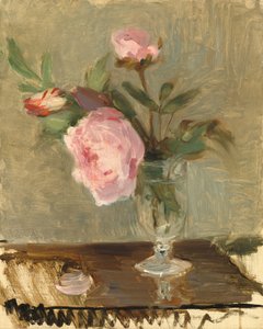 牡丹、c。 1869年。 作： Berthe Morisot