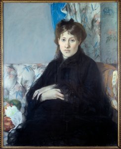 芸術家の旧モリゾ姉妹、マダムエドマポンティヨンの肖像。ベルト・モリゾの絵画 作： Berthe Morisot